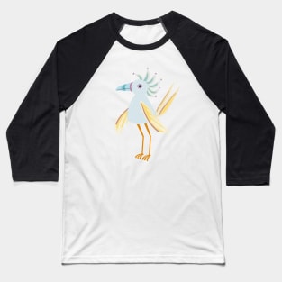 Large Quirky Bird Baseball T-Shirt